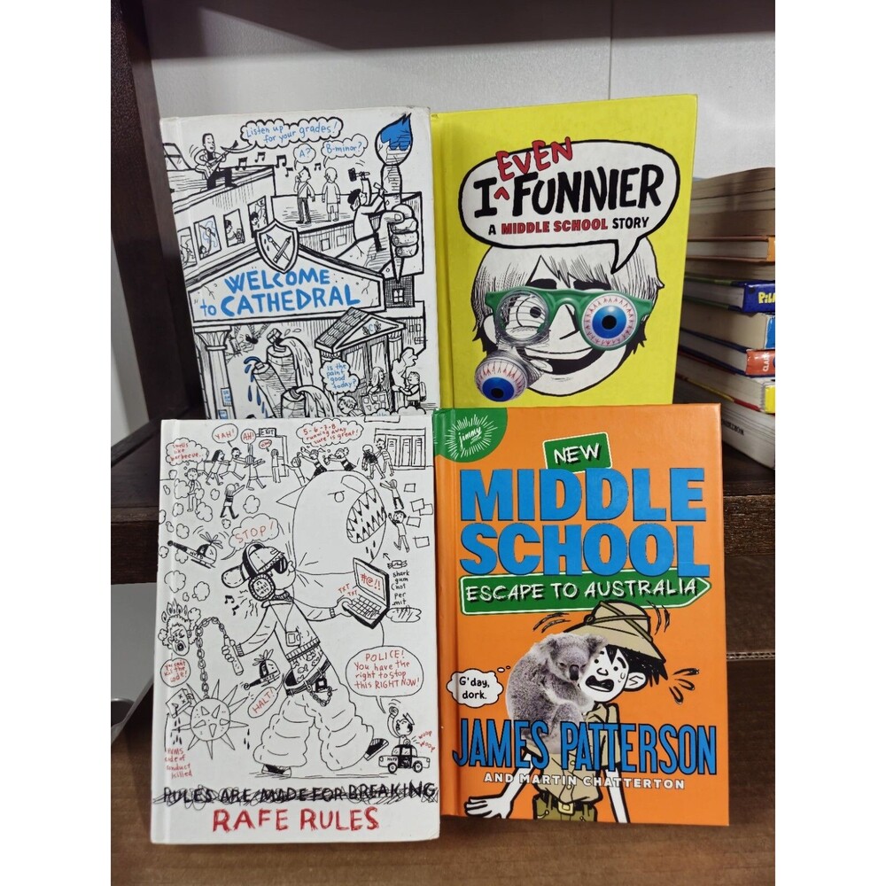 Middle School by James Patterson Hardcover Book Lot of 4